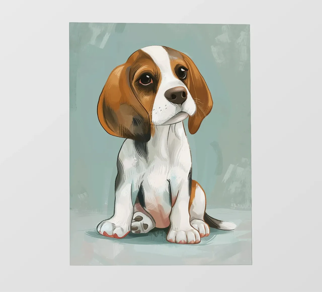 Un encantador retrato de un beagle, captando su inocencia lámina retroiluminada de DesignDoodle