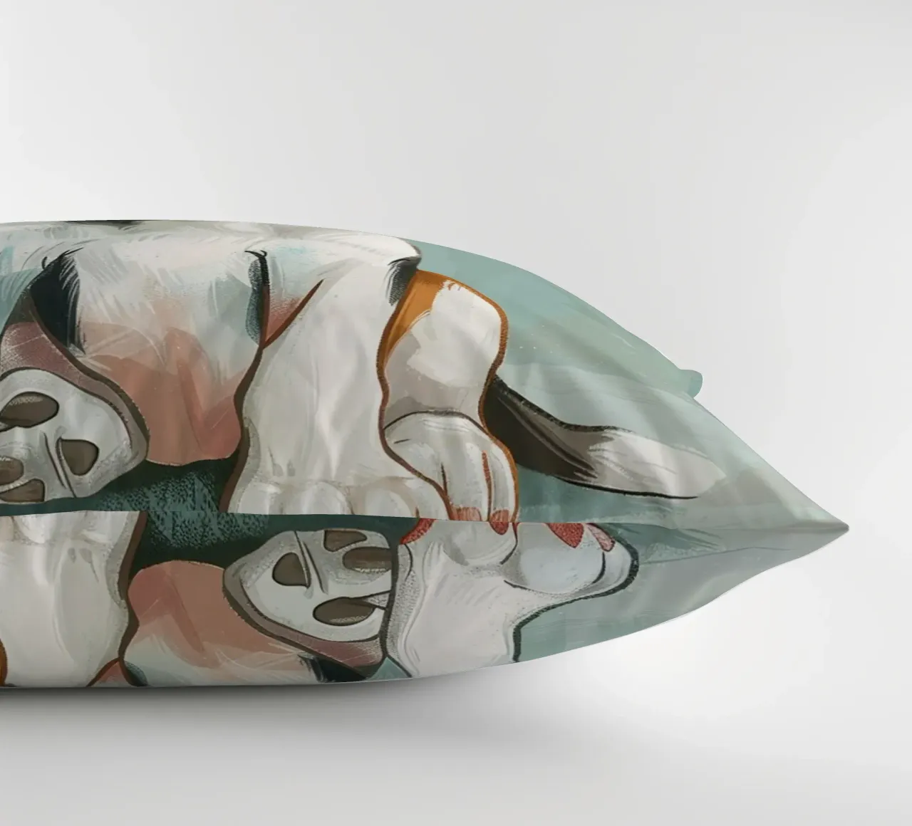 A charming portrait of a beagle, capturing its innocence decorative cushion by DesignDoodle
