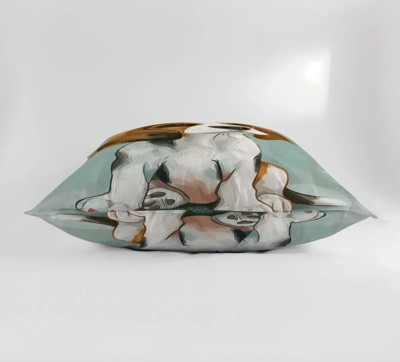 A charming portrait of a beagle, capturing its innocence decorative cushion by DesignDoodle