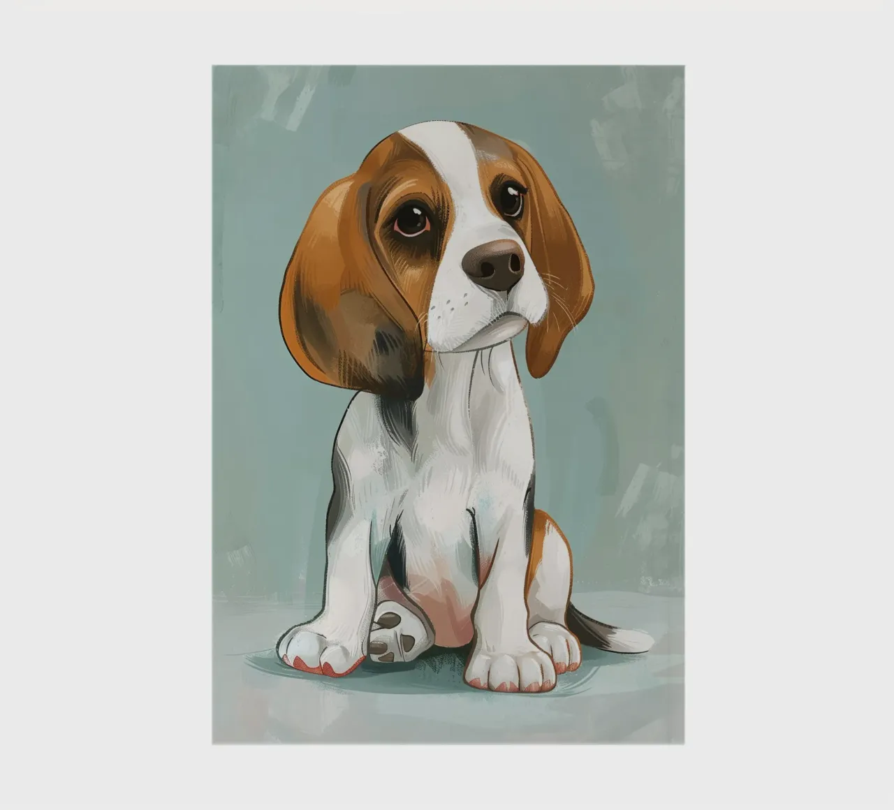 A charming portrait of a beagle, capturing its innocence notebook by DesignDoodle
