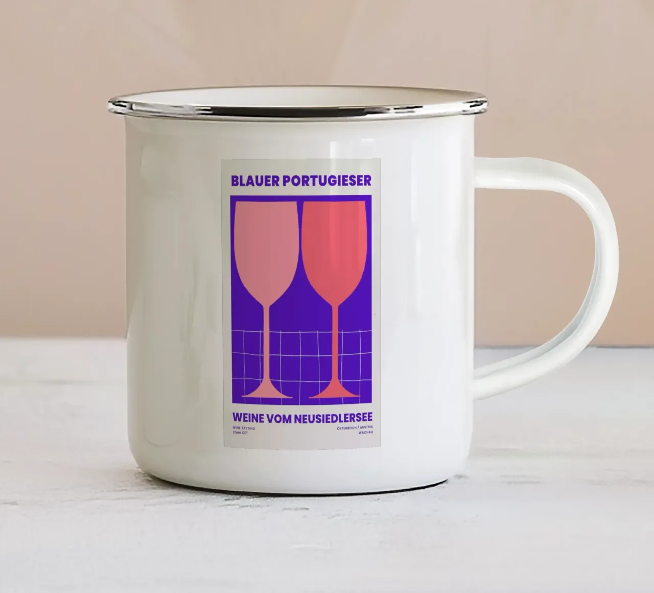 Blauer Portugieser tazza in smalto da Pure