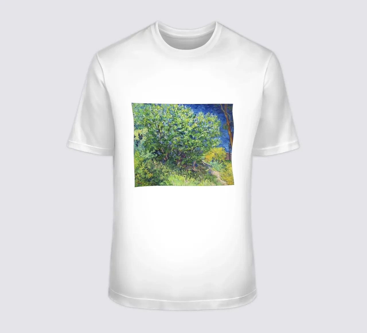 Lilac Bush (1889) by Vincent van Gogh t-shirt by Van Gogh Prints