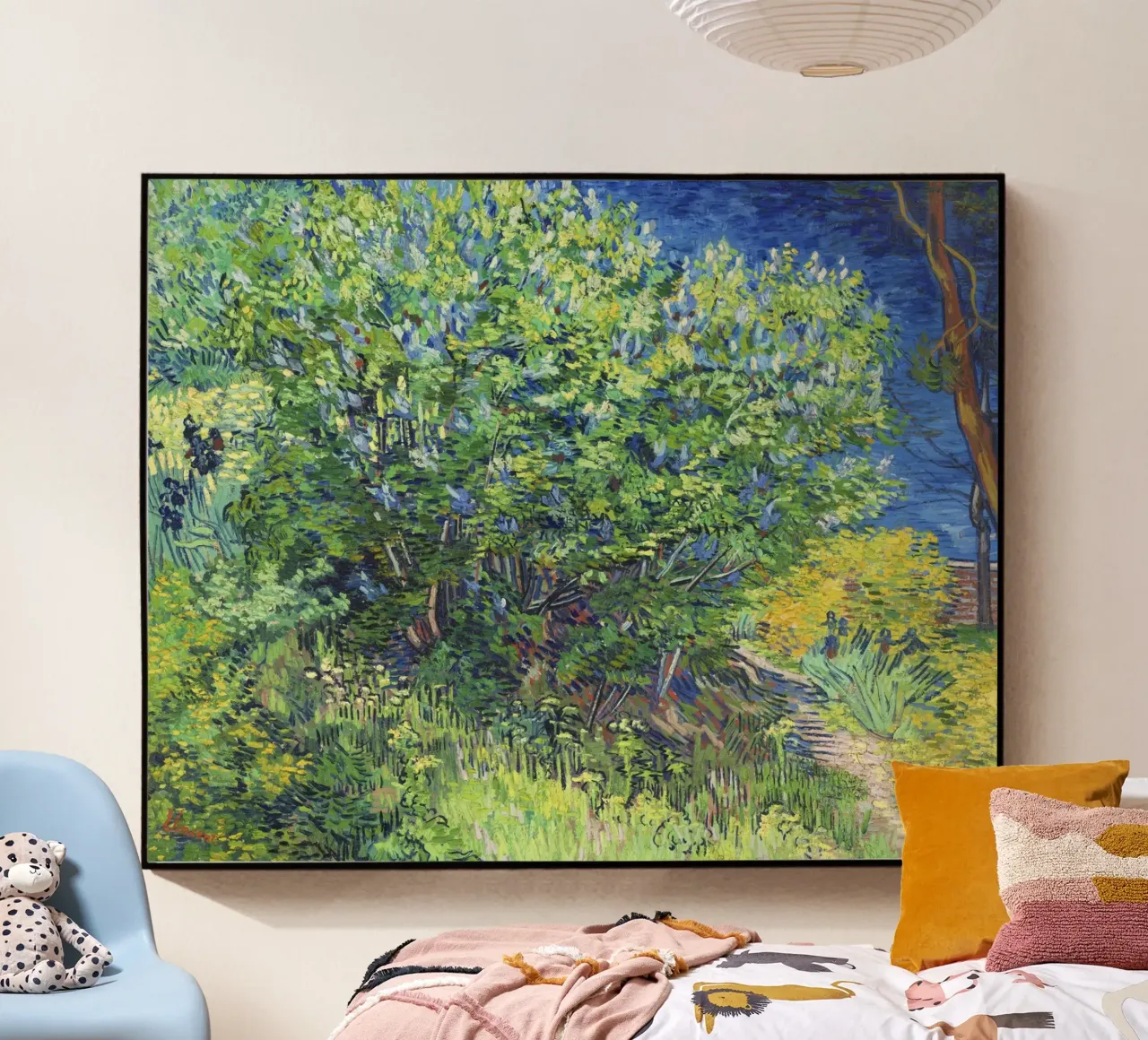 Lilac Bush (1889) by Vincent van Gogh acrylic glass by Van Gogh Prints