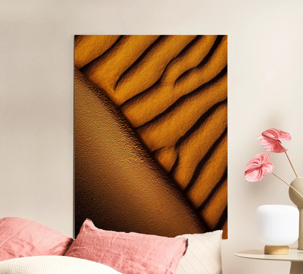 Dunes poster with wooden frame by somewhere.soul.escape