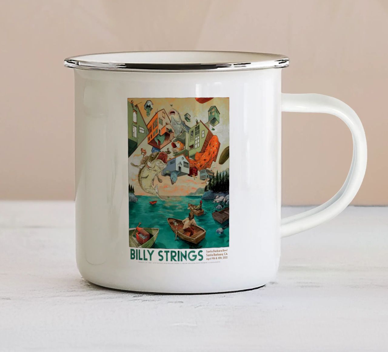 billy strings santa barbara tazza in smalto da martina
