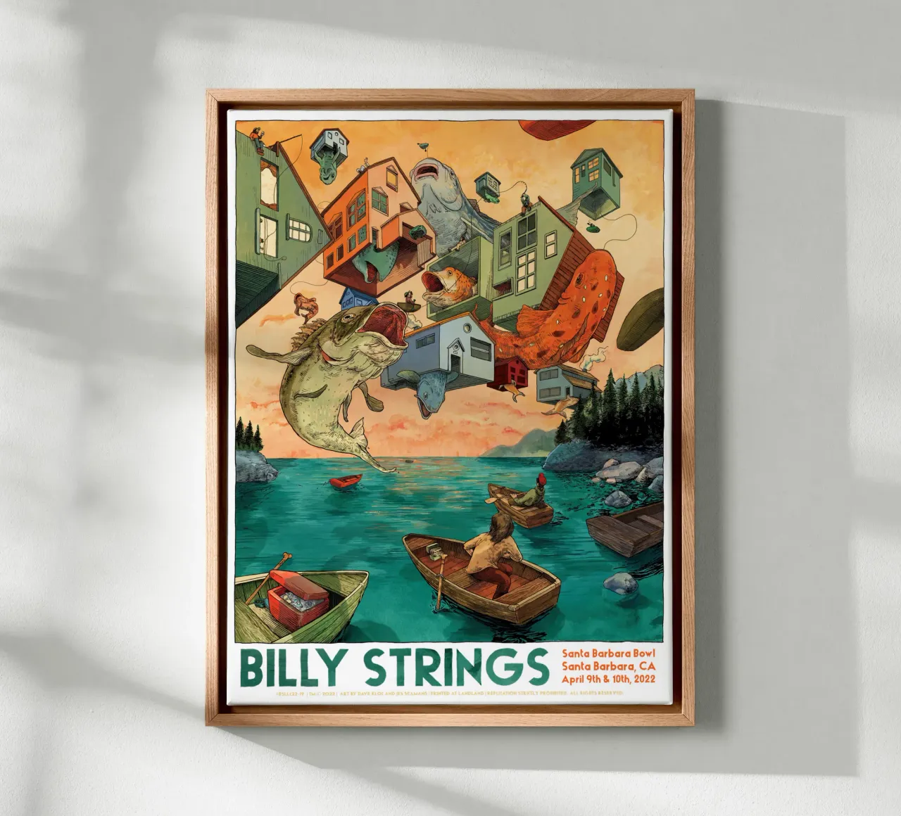 billy strings santa barbara tela con Cornice a cassetta da martina