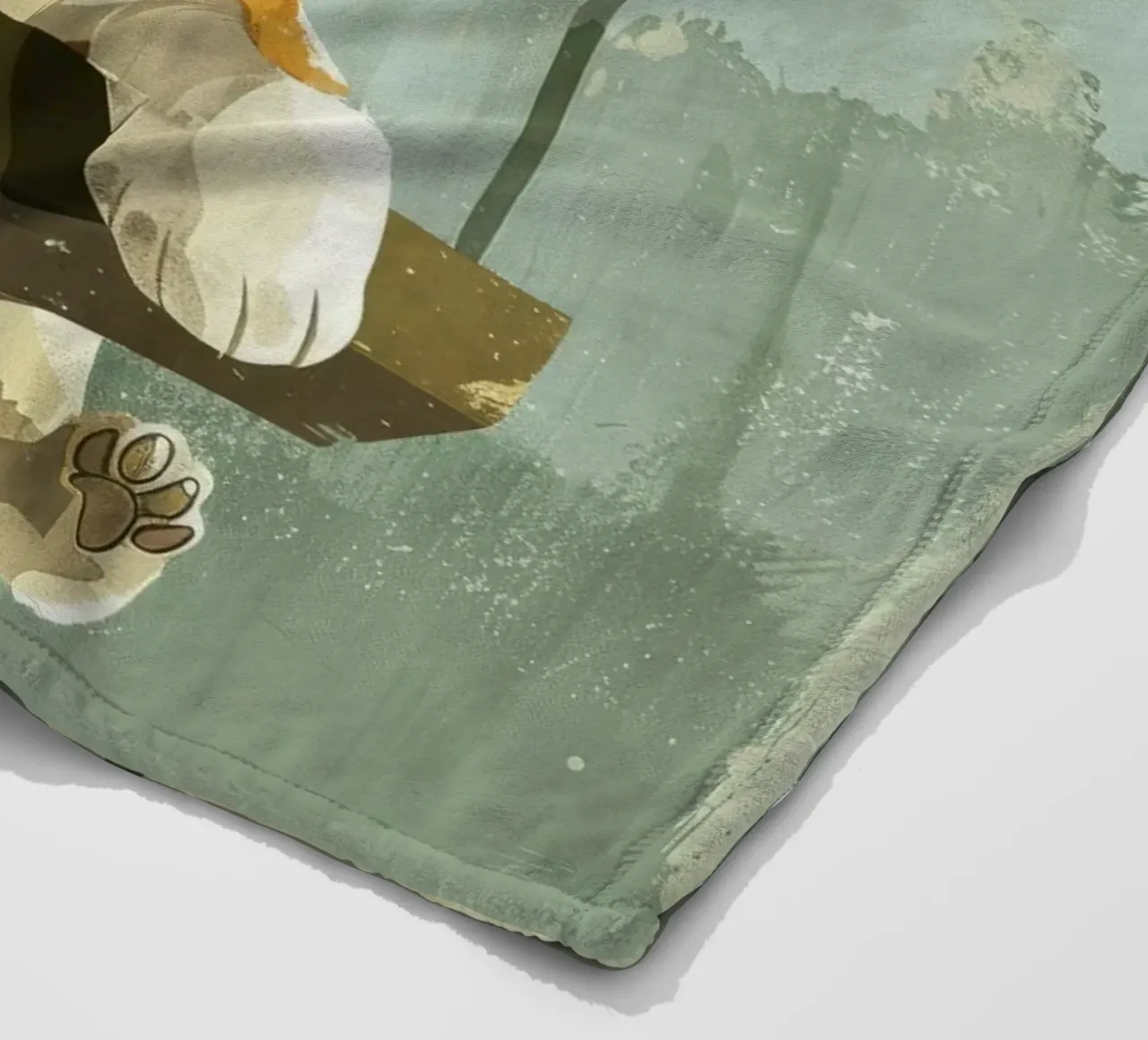 Un beagle giocherellone che si gode un giro in altalena, irradiando gioia coperta in pile da DesignDoodle