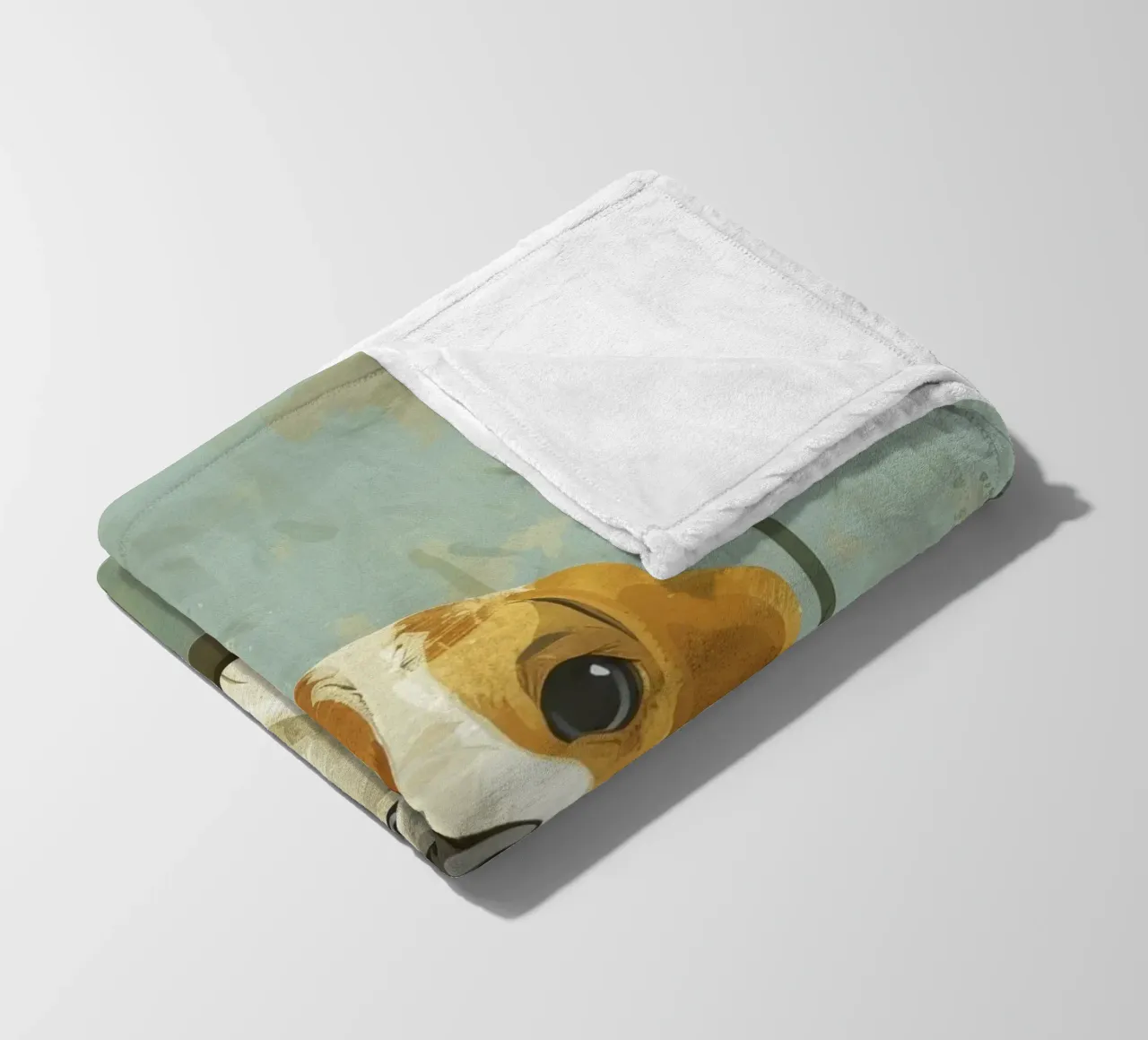Un beagle giocherellone che si gode un giro in altalena, irradiando gioia coperta in pile da DesignDoodle