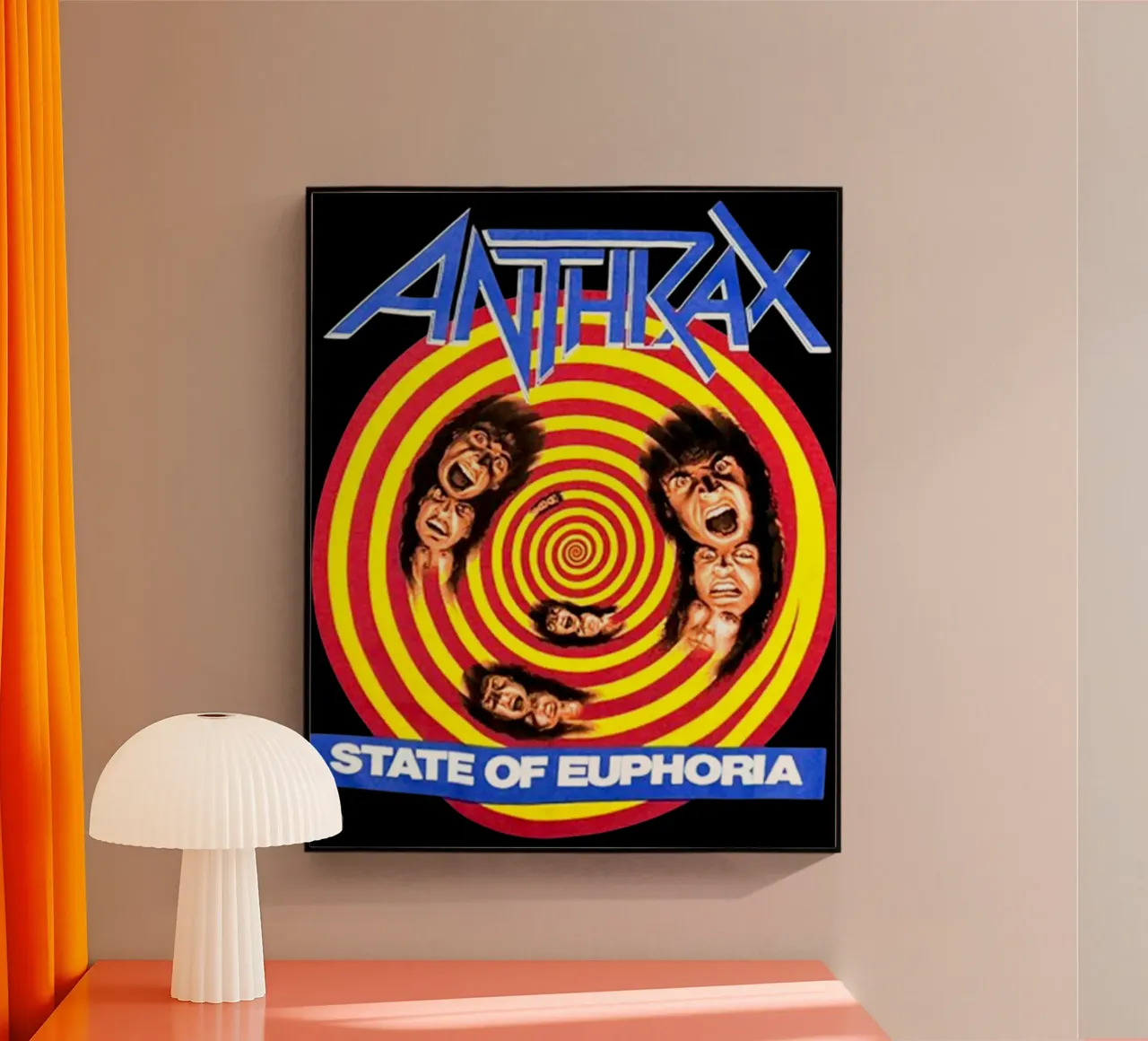 Vintage Spiral Style - Anthrax Band acrylic glass by https://www.juniqe.com/uk/shop/Henndraws
