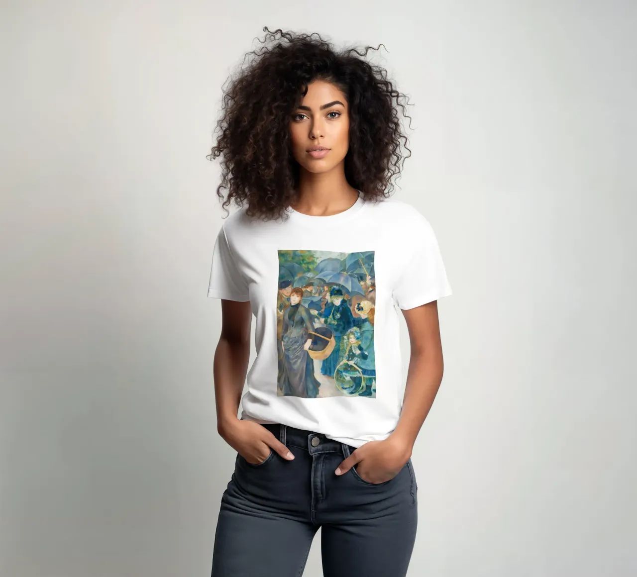 De paraplu's van Pierre-Auguste Renoir t-shirt van Art History