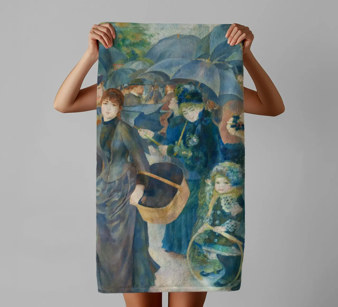 The Umbrellas by Pierre-Auguste Renoir towel by Art History