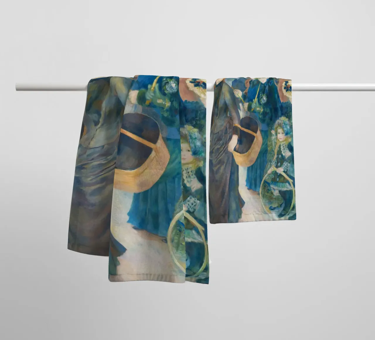 The Umbrellas by Pierre-Auguste Renoir towel by Art History