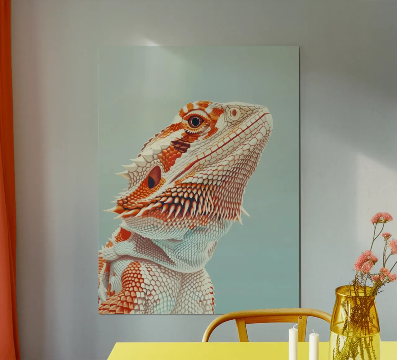 dragon barbu, mettant en valeur sa férocité et sa beauté. poster de DesignDoodle