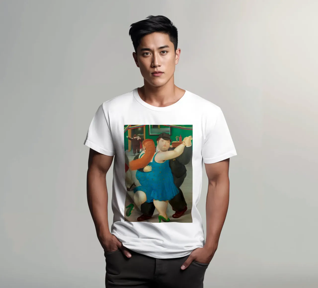 "Pareja Bailando" von Fernando Botero T-Shirt von Classic Art Prints