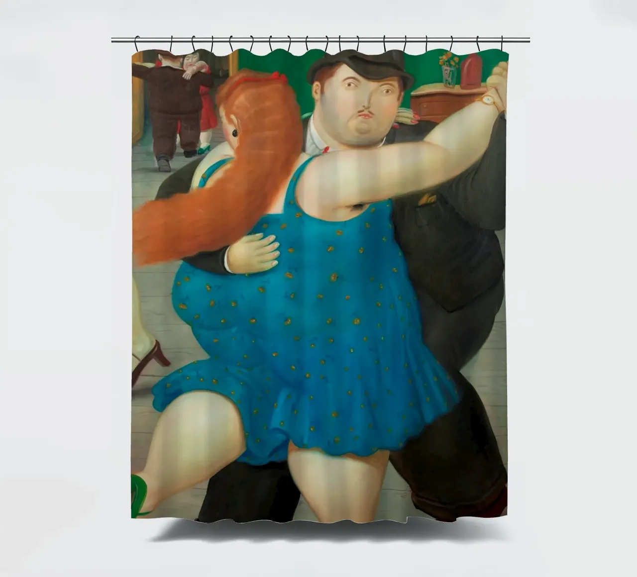 "Pareja Bailando" di Fernando Botero tenda da doccia da Classic Art Prints