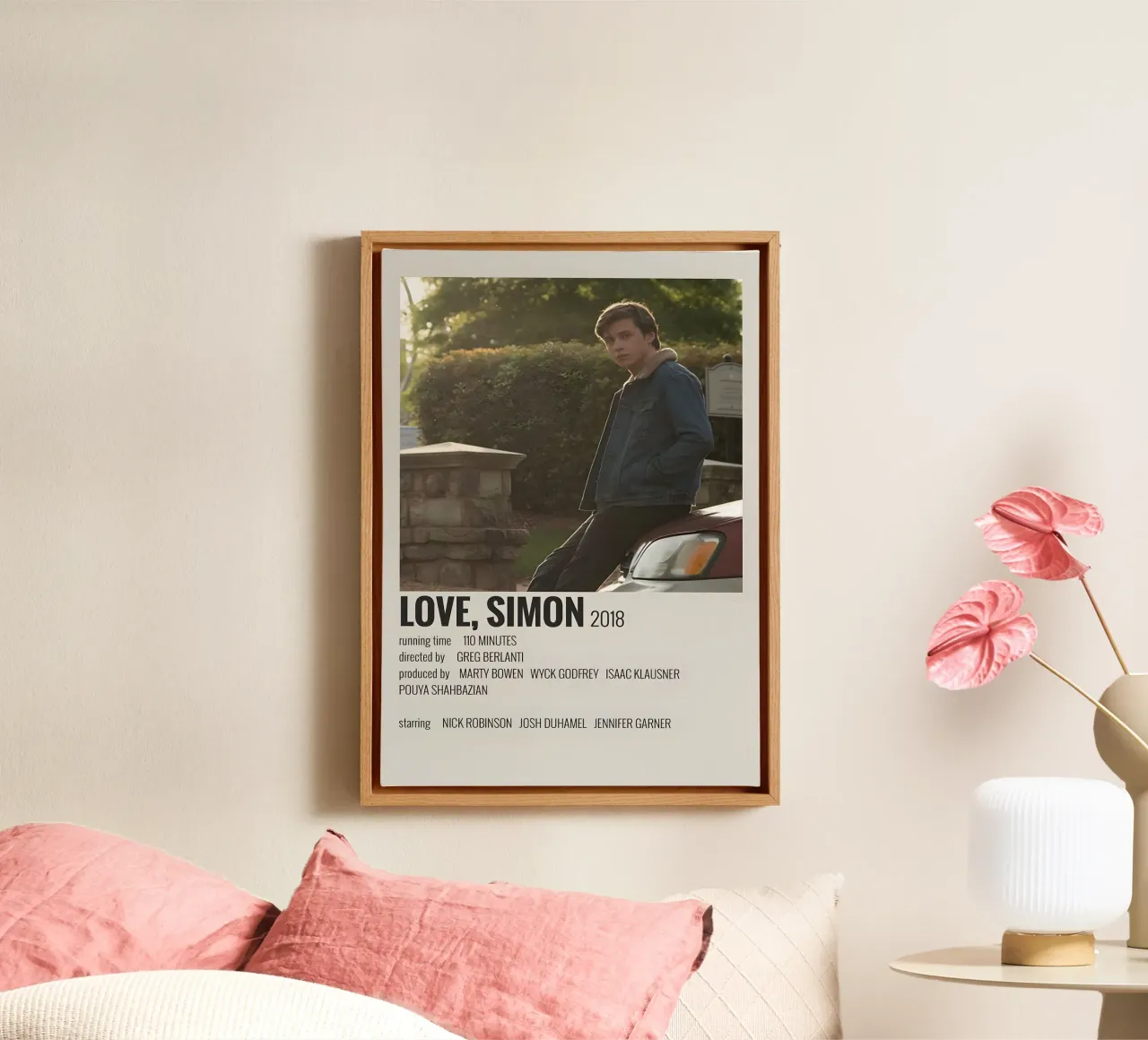 LOVE SIMON 2018 canvas met Baklijst van MVFminimalist