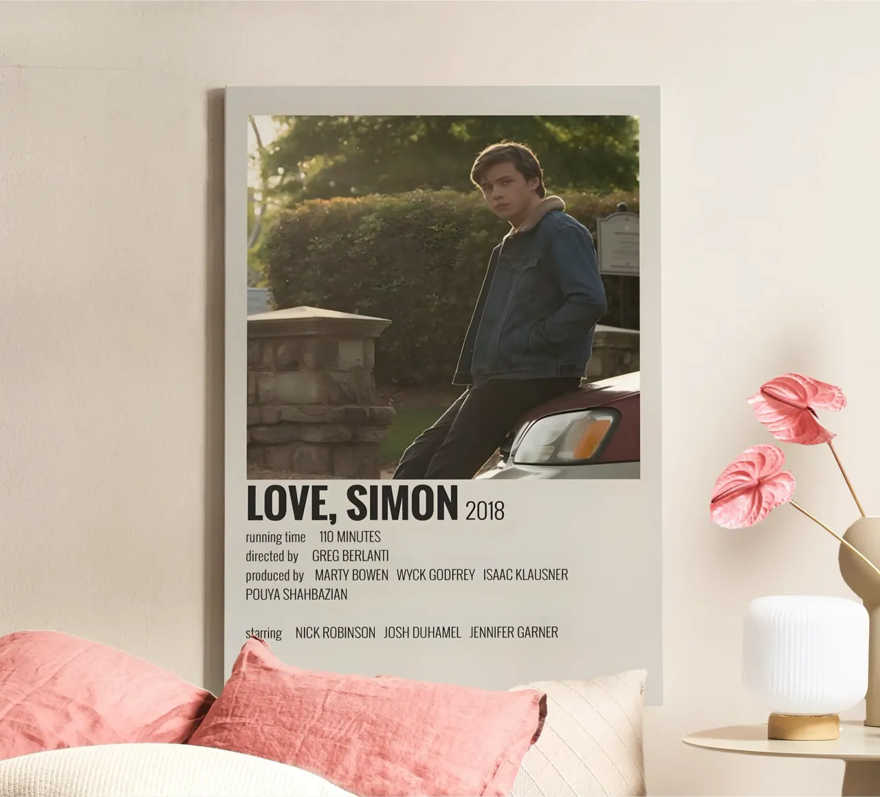 LOVE SIMON 2018 canvas met Baklijst van MVFminimalist