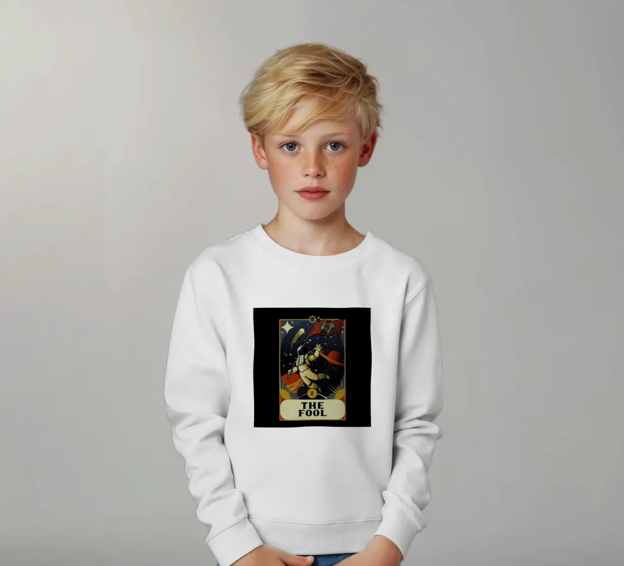 Astronaut Tarot Fool felpa bambino da Tobe Fonseca