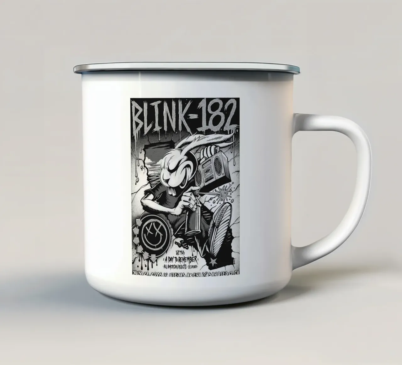 Art du groupe Blink-182 mug en émail de vanhesling
