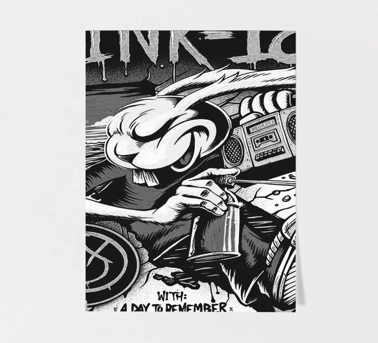 Art du groupe Blink-182 planche autocollant de vanhesling