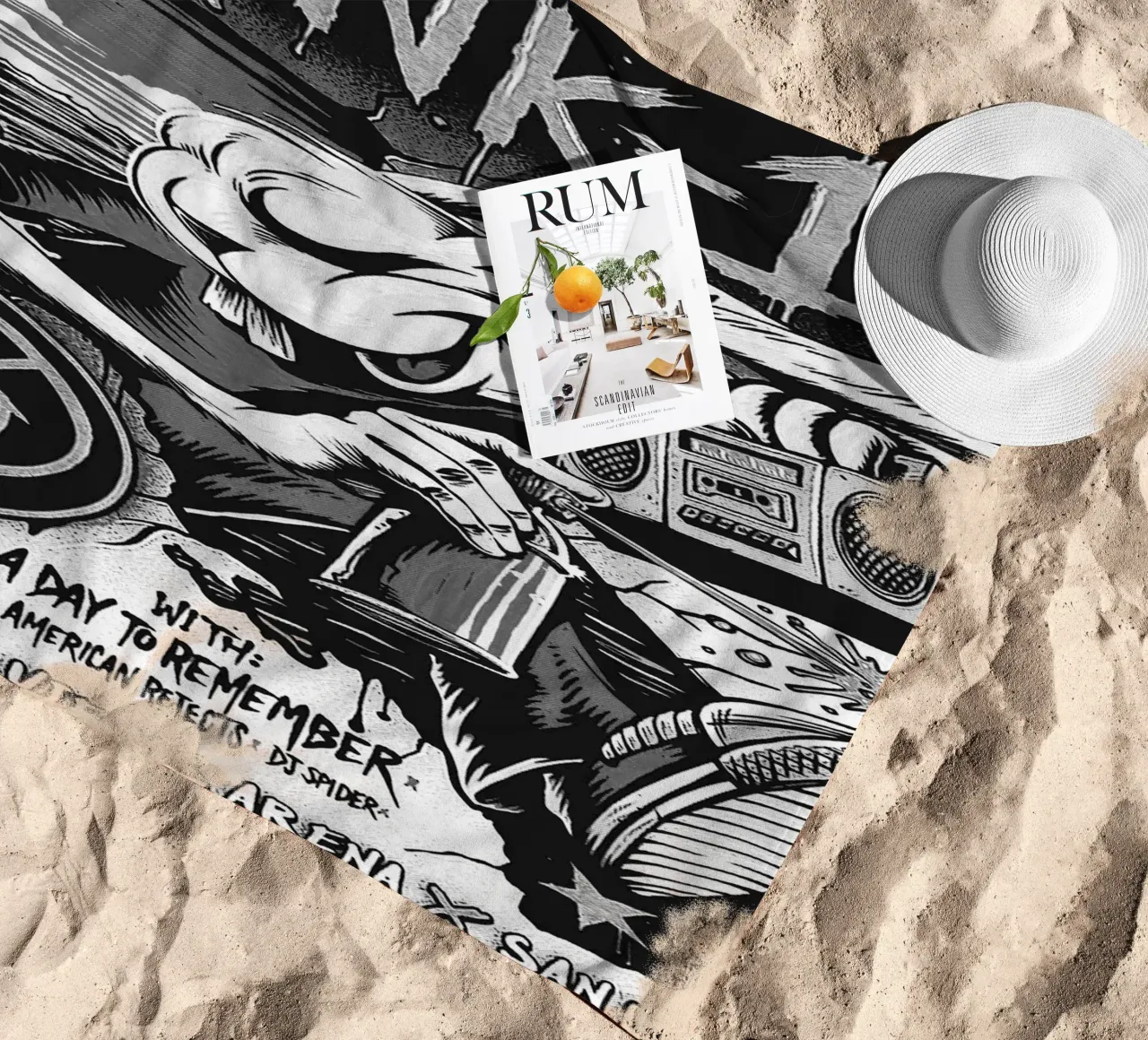 Art du groupe Blink-182 serviette de plage de vanhesling