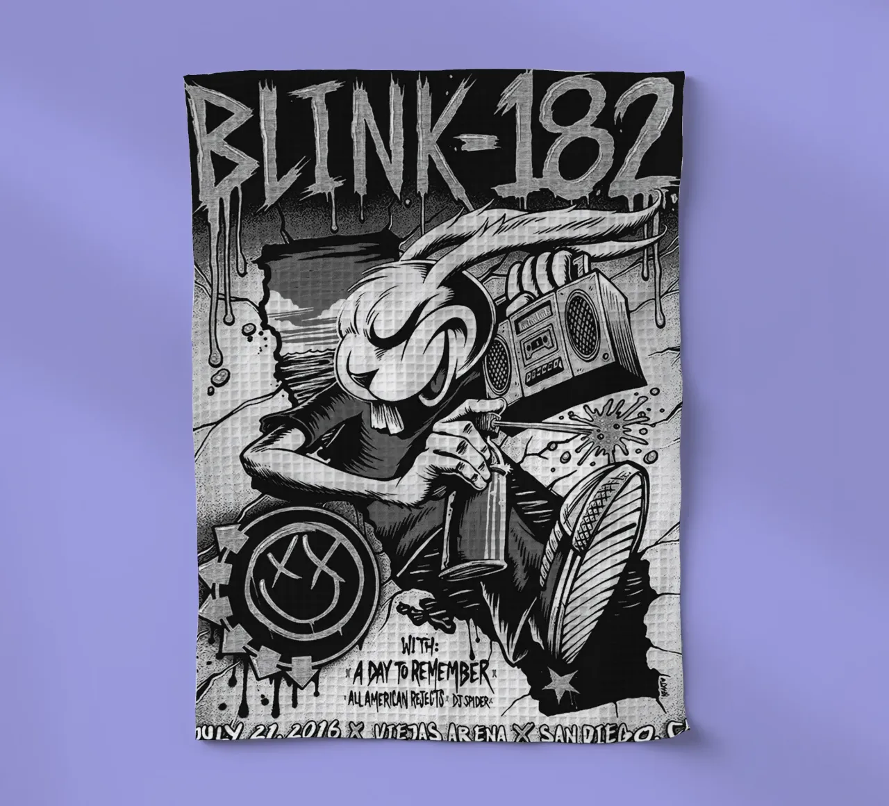 Art du groupe Blink-182 torchon de vanhesling