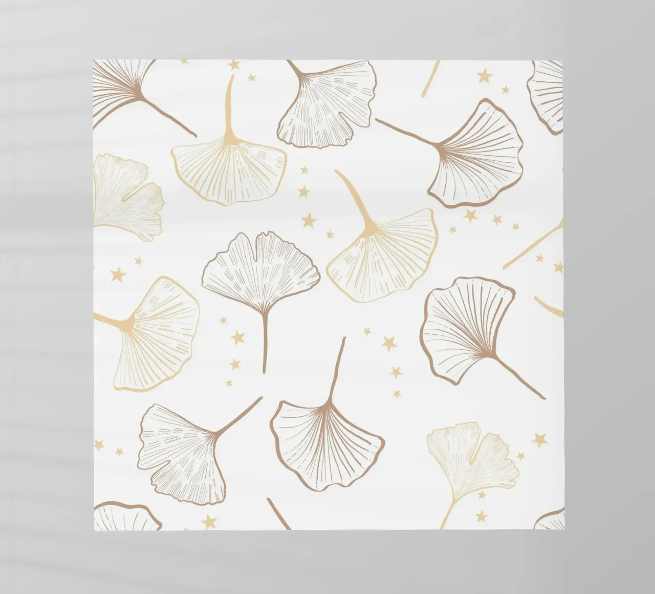 Ginkgo Biloba d'oro disegnato a mano pellicola backlit da gulsengunel