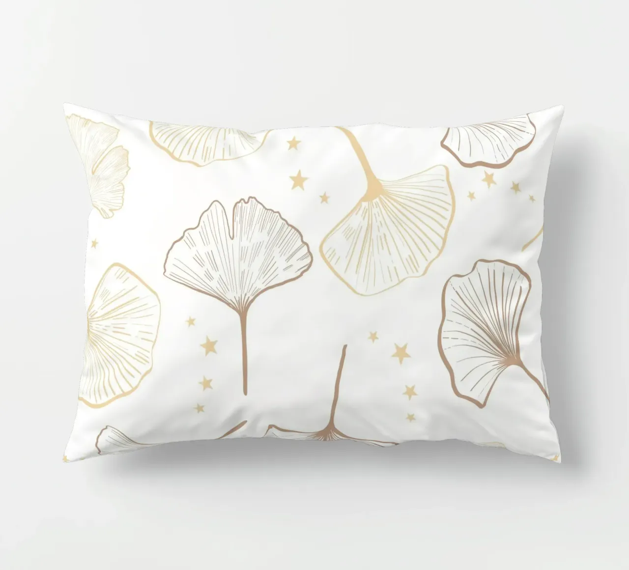 Ginkgo Biloba d'oro disegnato a mano cuscino da gulsengunel