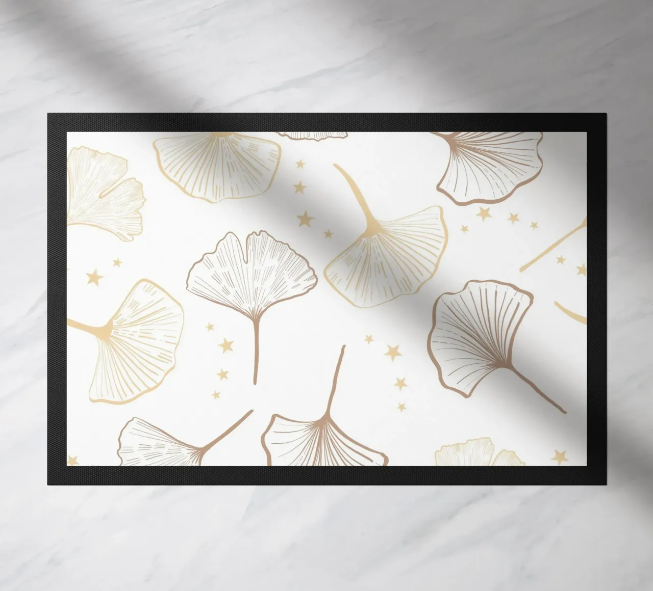Ginkgo Biloba d'oro disegnato a mano zerbino da gulsengunel