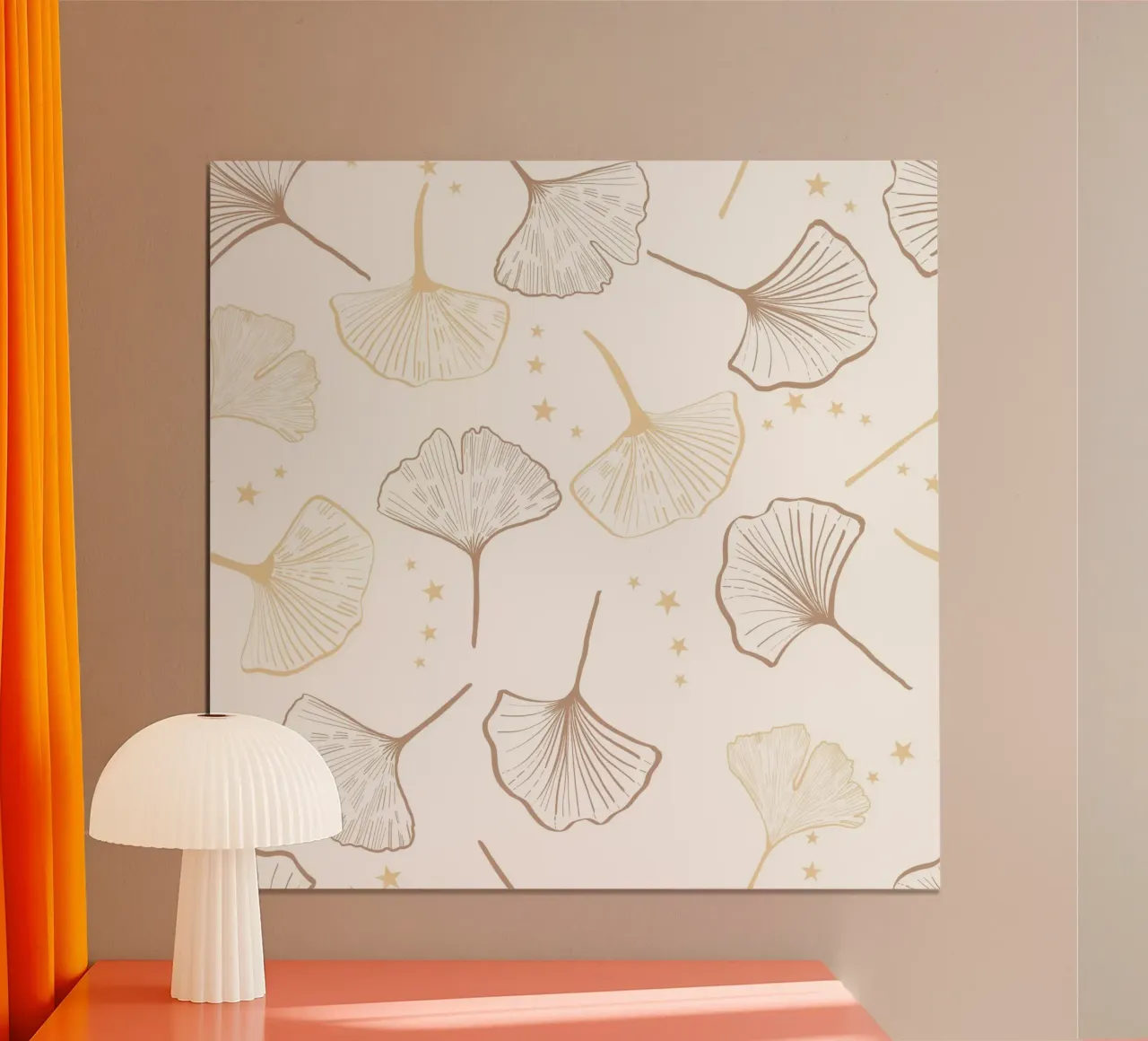 Ginkgo Biloba d'oro disegnato a mano carta hahnemühle da gulsengunel