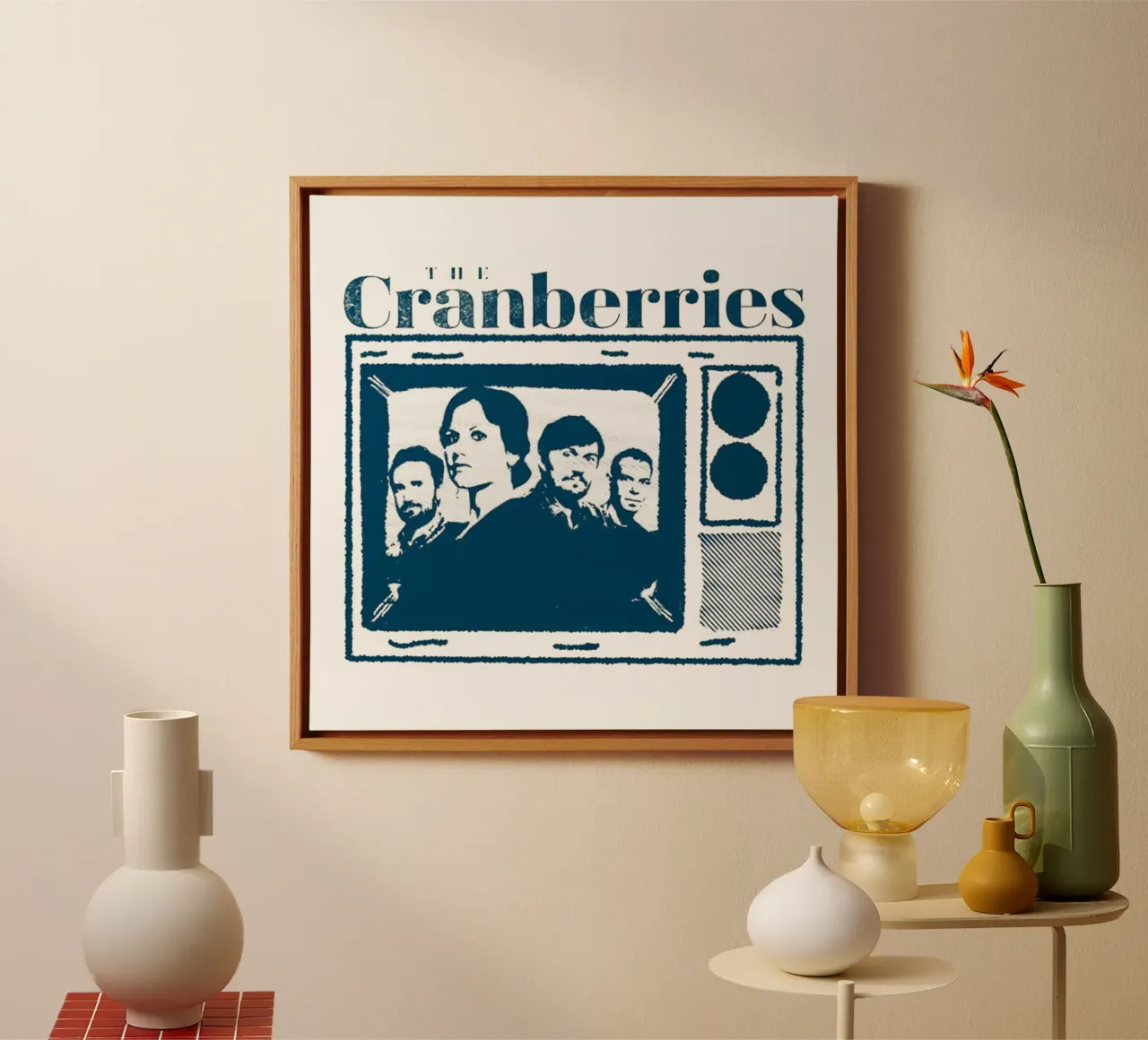 The Cranberries canvas met Baklijst van Gladysrg