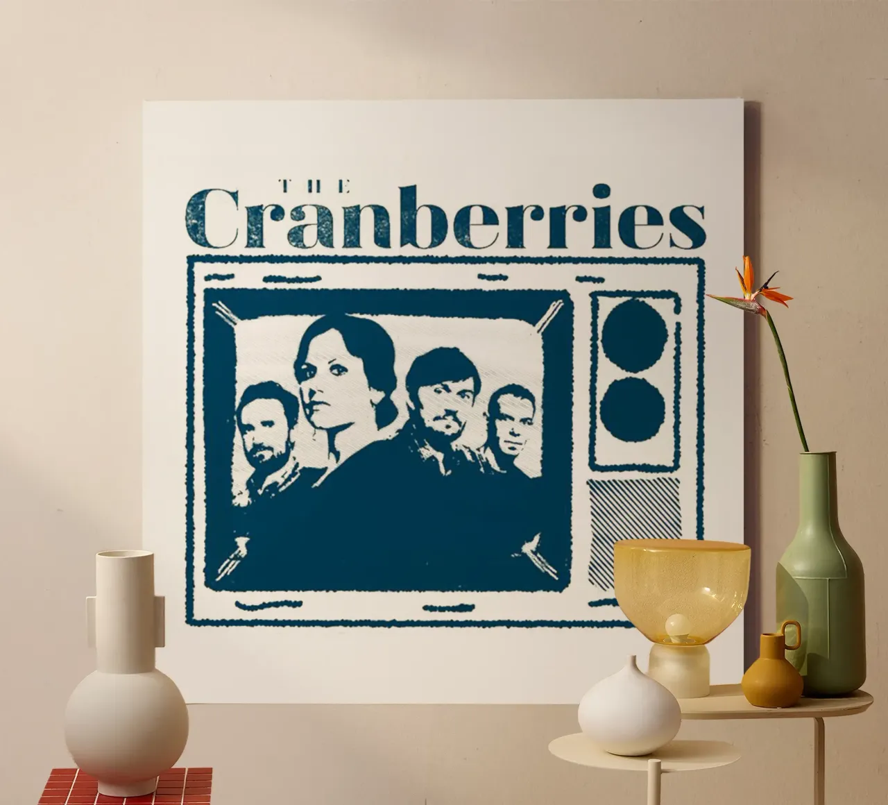 The Cranberries canvas met Baklijst van Gladysrg