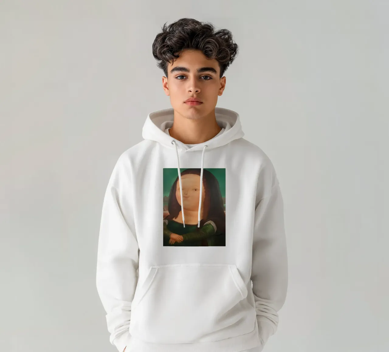 Monna Lisa di Fernando Botero felpa con cappuccio da Classic Art Prints