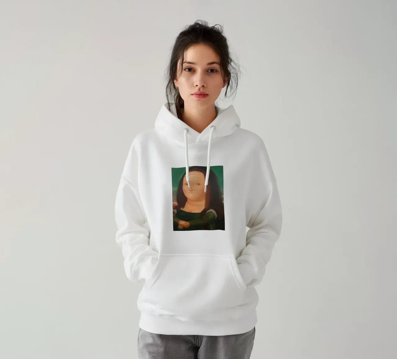 Monna Lisa di Fernando Botero felpa con cappuccio da Classic Art Prints