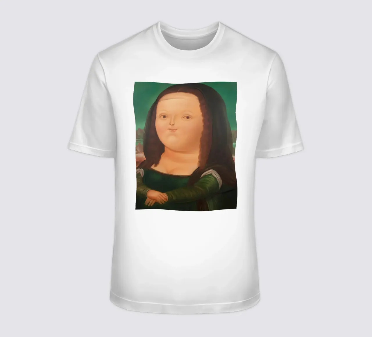 Monna Lisa di Fernando Botero t-shirt da Classic Art Prints