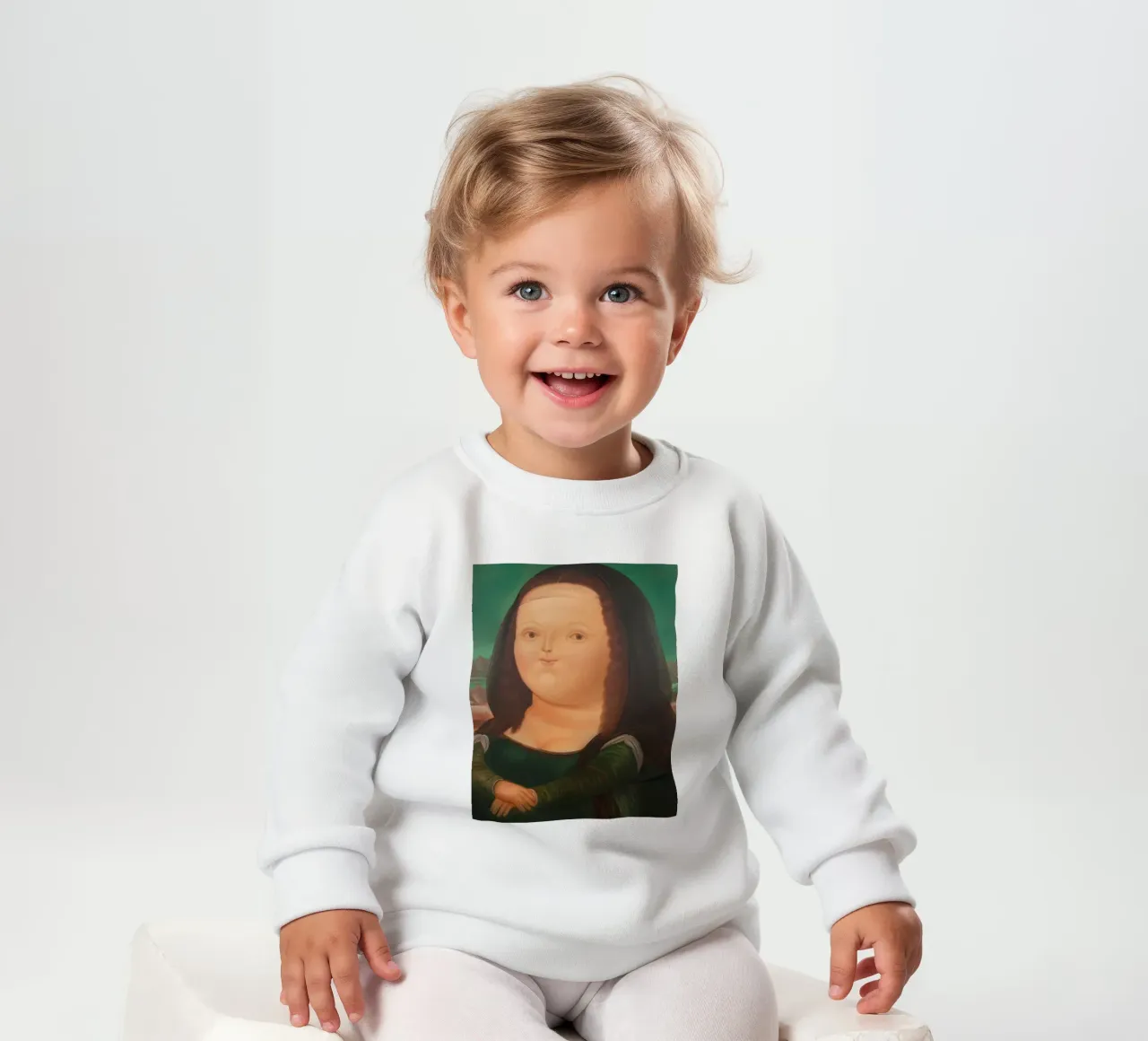 Monna Lisa di Fernando Botero felpa neonato da Classic Art Prints