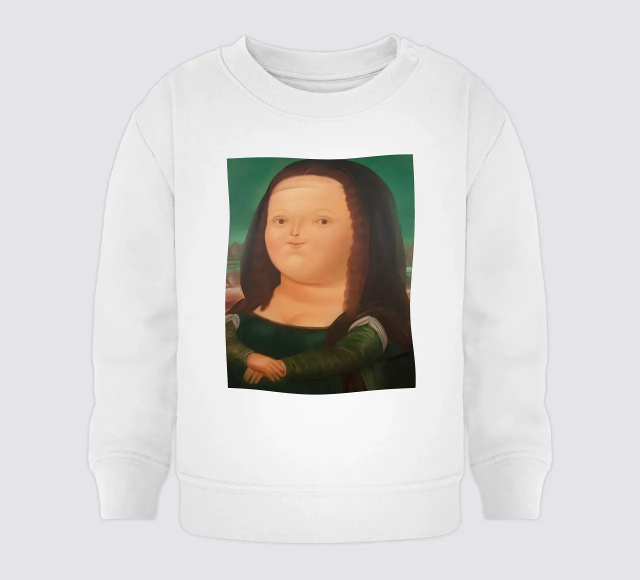 Monna Lisa di Fernando Botero felpa neonato da Classic Art Prints