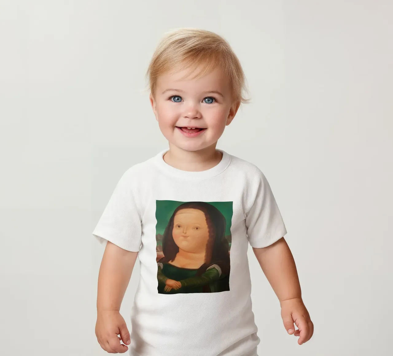 Monna Lisa di Fernando Botero maglietta neonato da Classic Art Prints