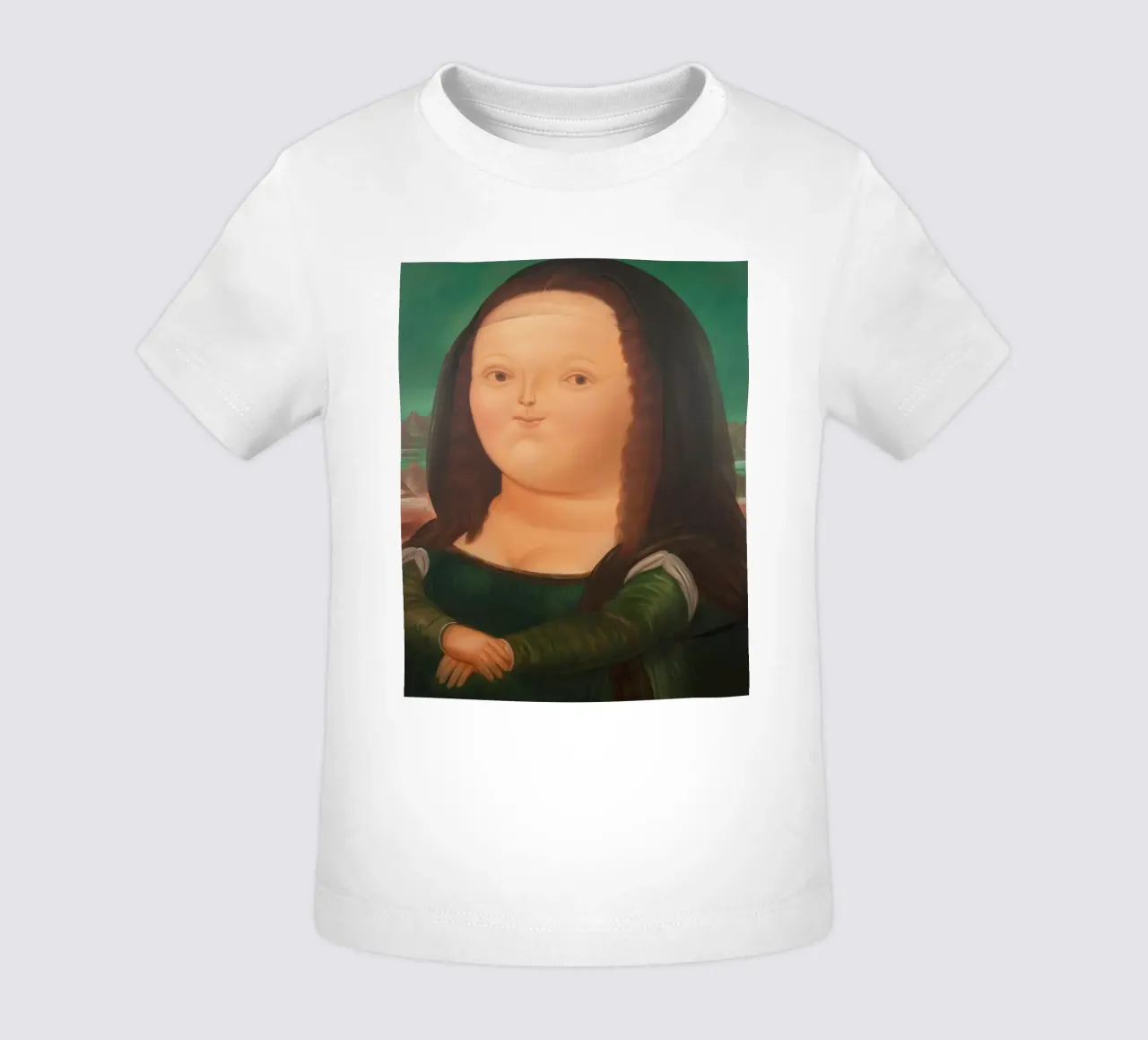 Monna Lisa di Fernando Botero maglietta neonato da Classic Art Prints