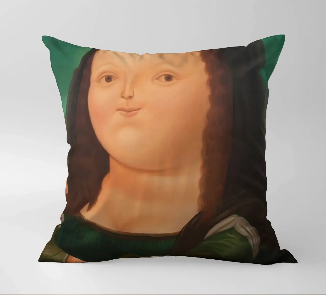 Monna Lisa di Fernando Botero cuscino da Classic Art Prints