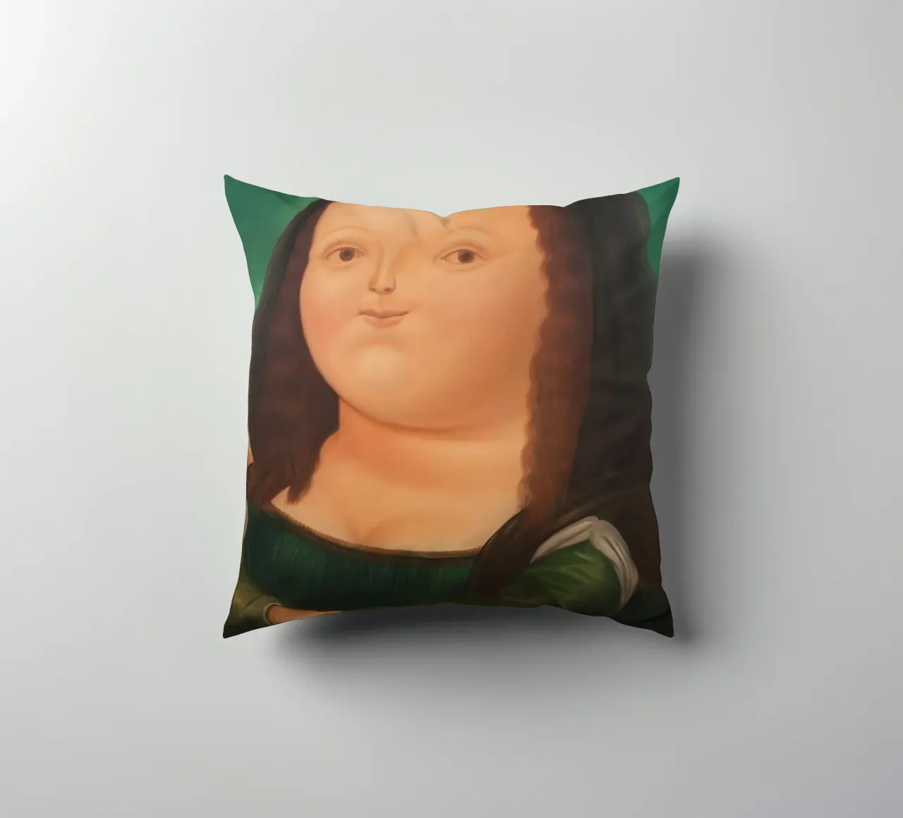 Monna Lisa di Fernando Botero cuscino da Classic Art Prints