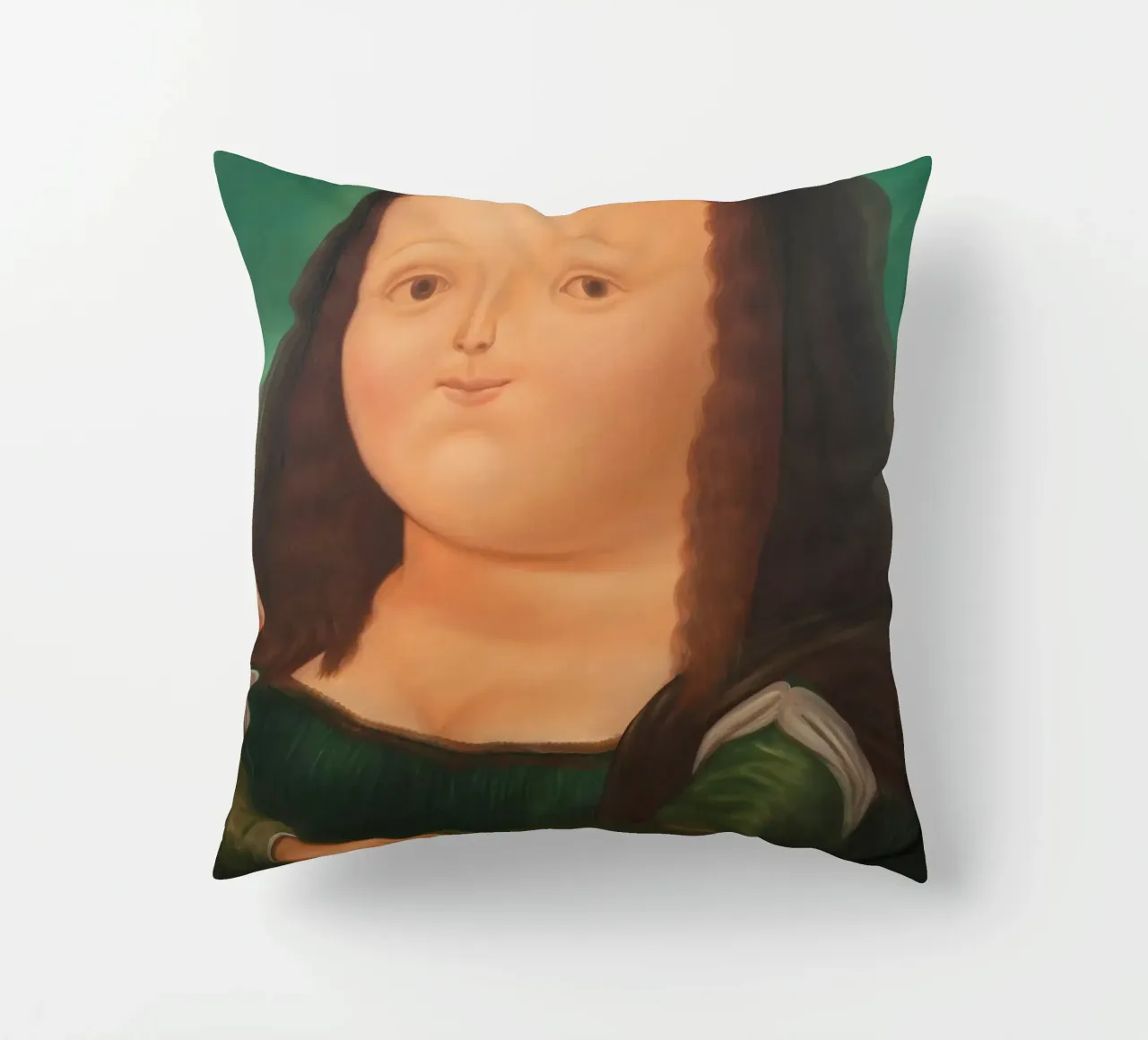 Monna Lisa di Fernando Botero cuscino da Classic Art Prints