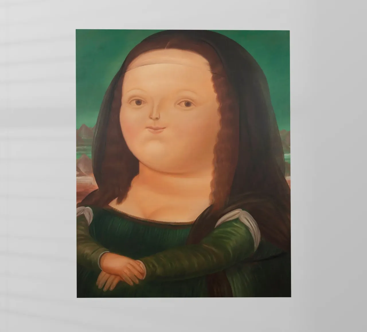Monna Lisa di Fernando Botero pellicola backlit da Classic Art Prints