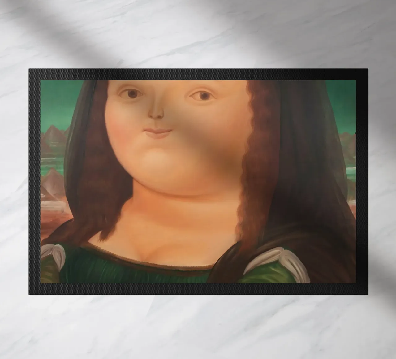 Monna Lisa di Fernando Botero zerbino da Classic Art Prints