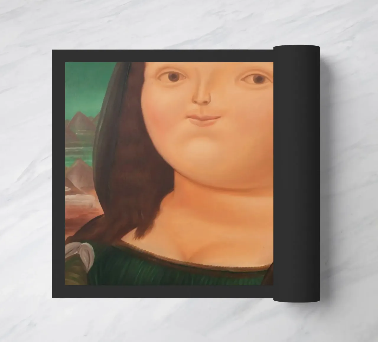 Monna Lisa di Fernando Botero zerbino da Classic Art Prints