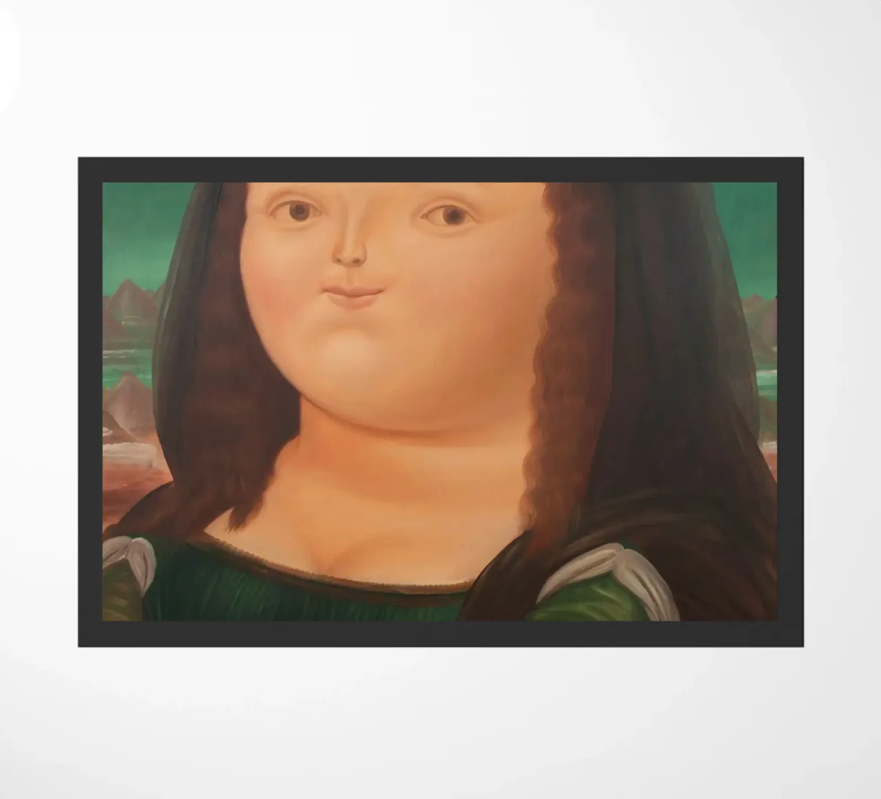 Monna Lisa di Fernando Botero zerbino da Classic Art Prints