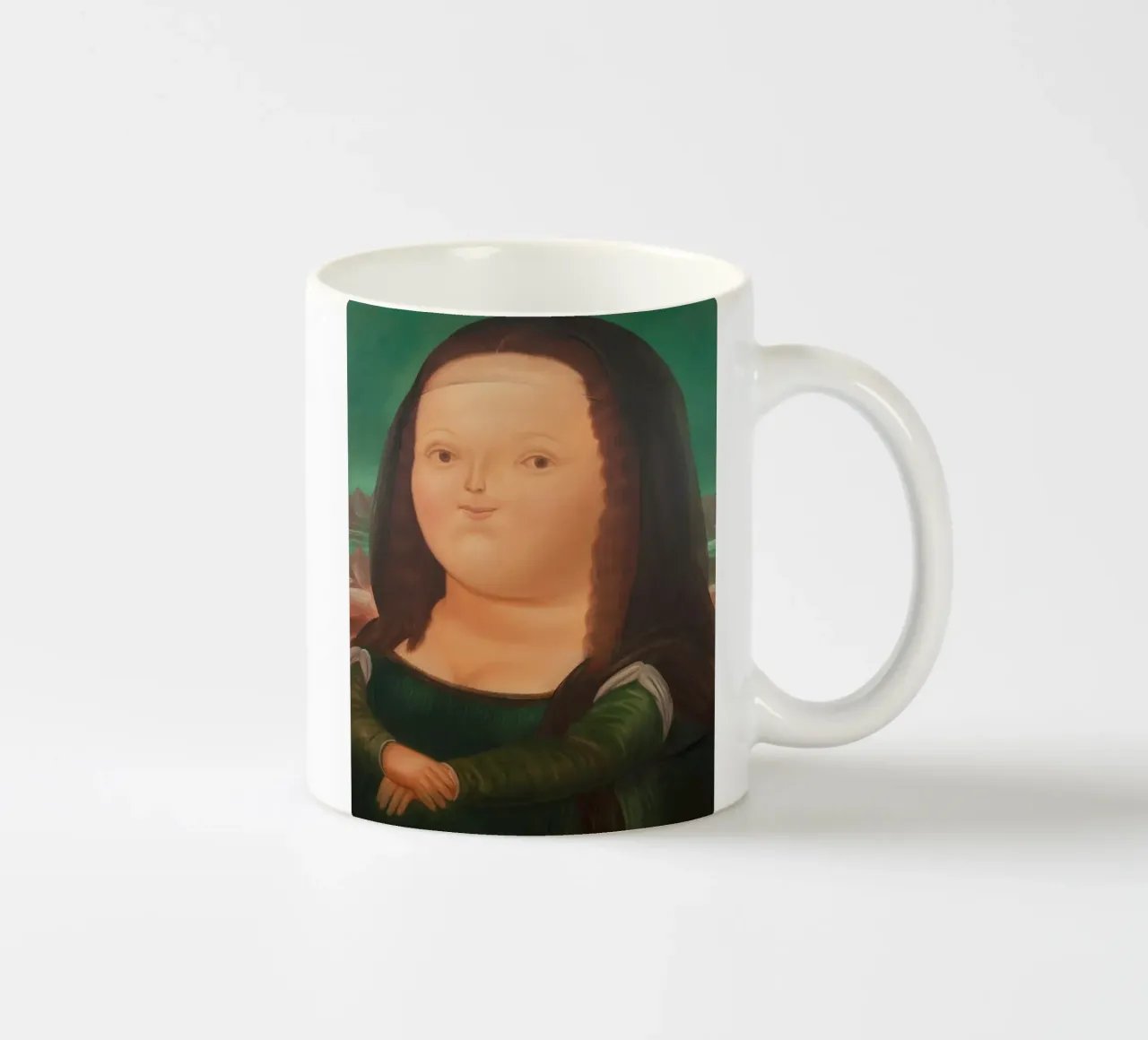 Monna Lisa di Fernando Botero tazza in ceramica da Classic Art Prints