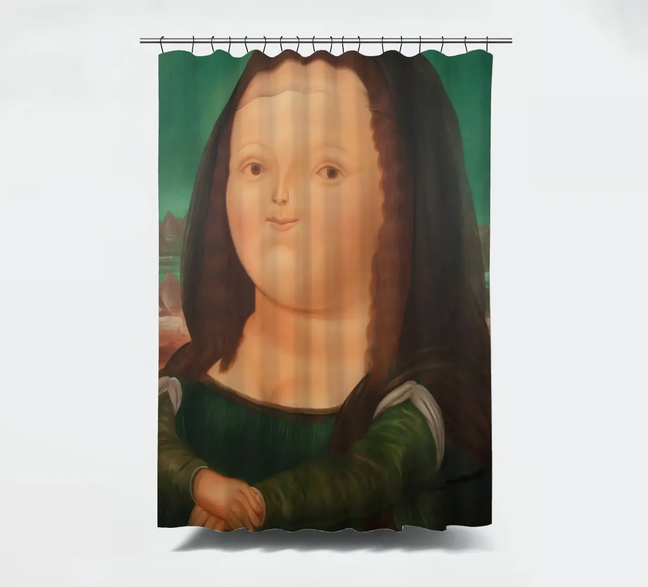 Monna Lisa di Fernando Botero tenda da doccia da Classic Art Prints
