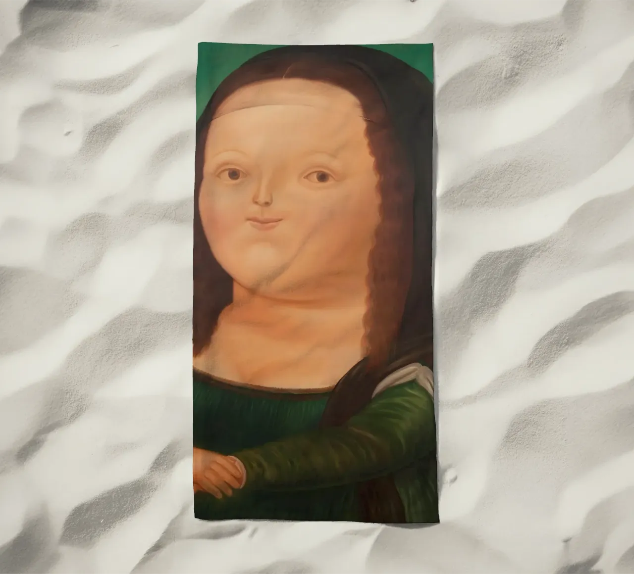 Monna Lisa di Fernando Botero telo mare da Classic Art Prints