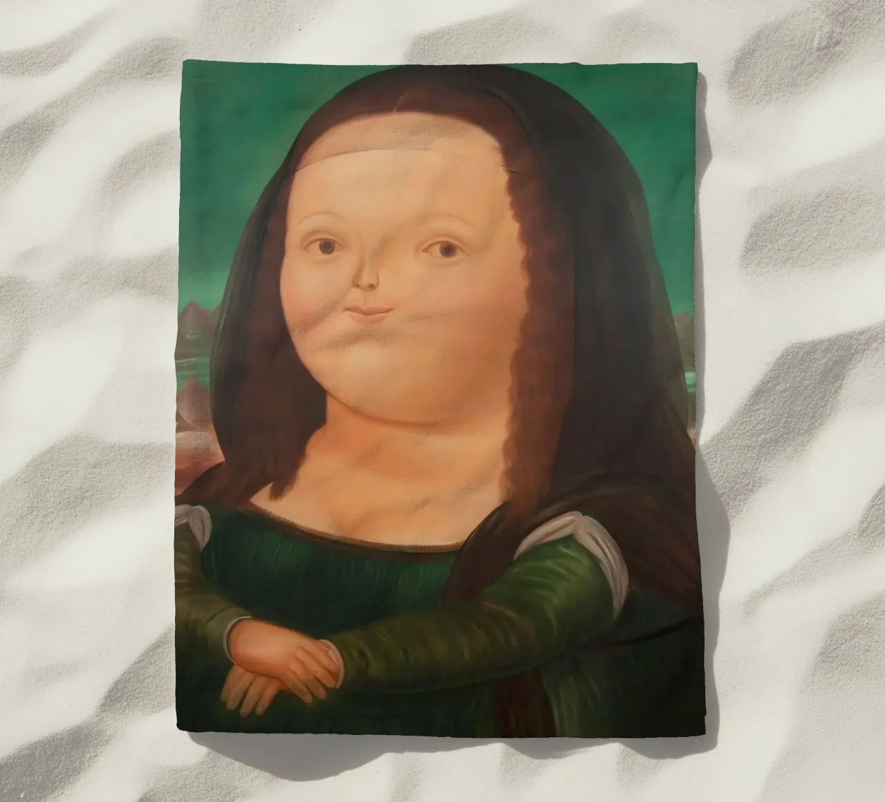 Monna Lisa di Fernando Botero telo mare da Classic Art Prints